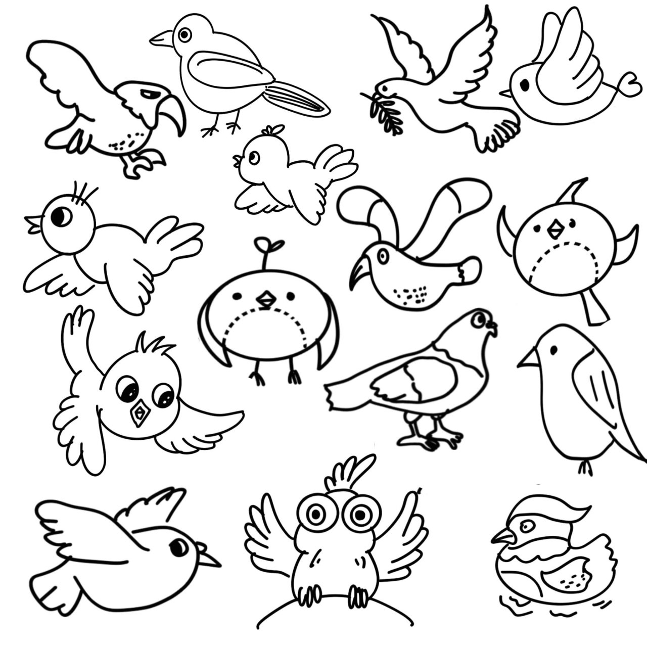 小鸟简笔画🐦 hello 我是欧欧 小鸟简笔画,简单好学,赶紧学起来吧