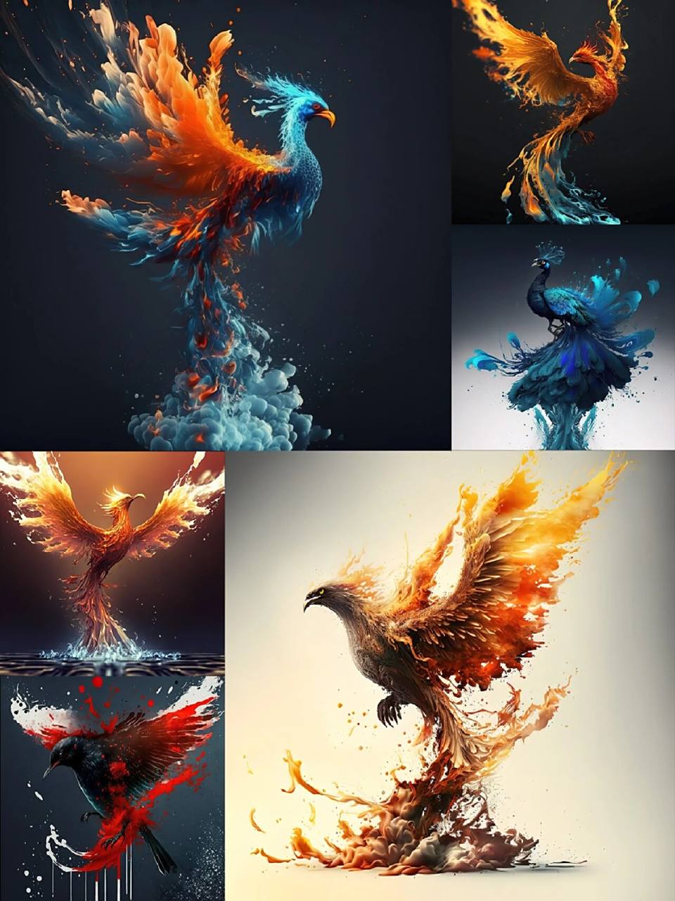 上古八大神鸟 * 凤凰:传说中世间最先出现的鸟,就是一只雄的凤,和一只