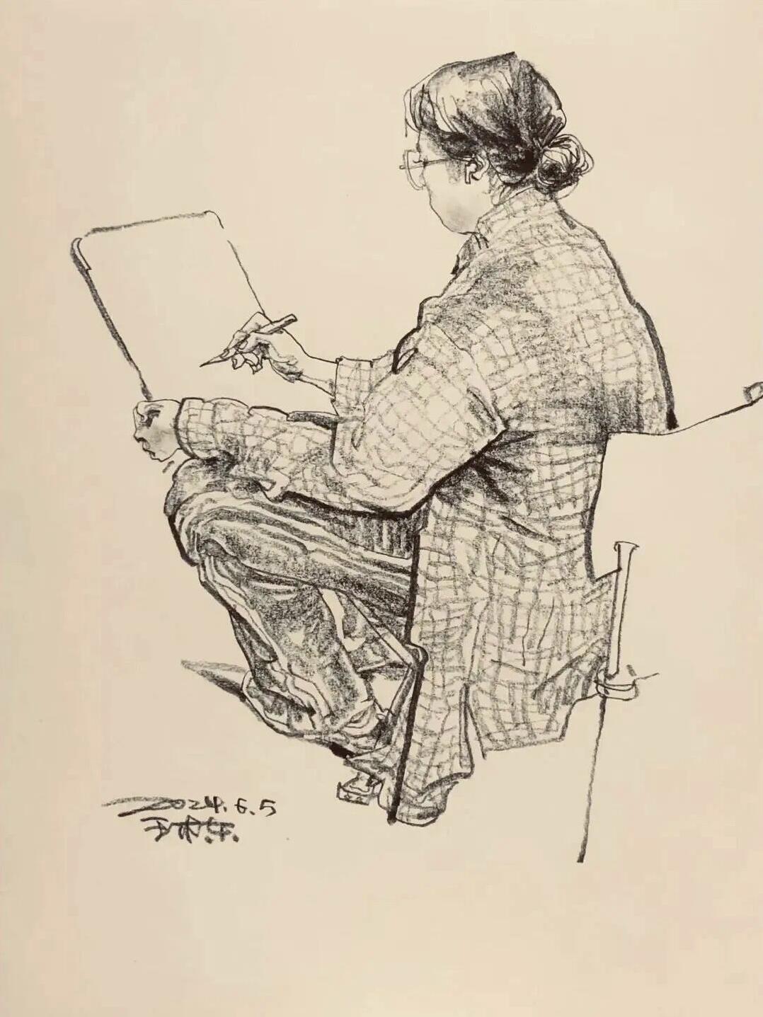 线条在纸上跳跃,速写灵动飘逸