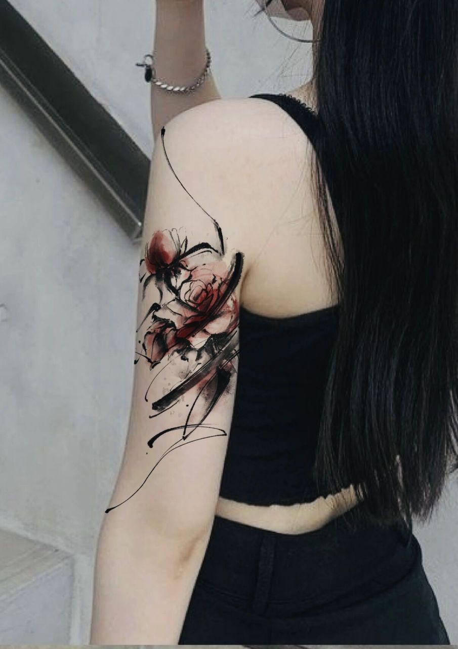 92  适合女生的玫瑰花纹身61北京纹身 7415玫瑰花这朵世间