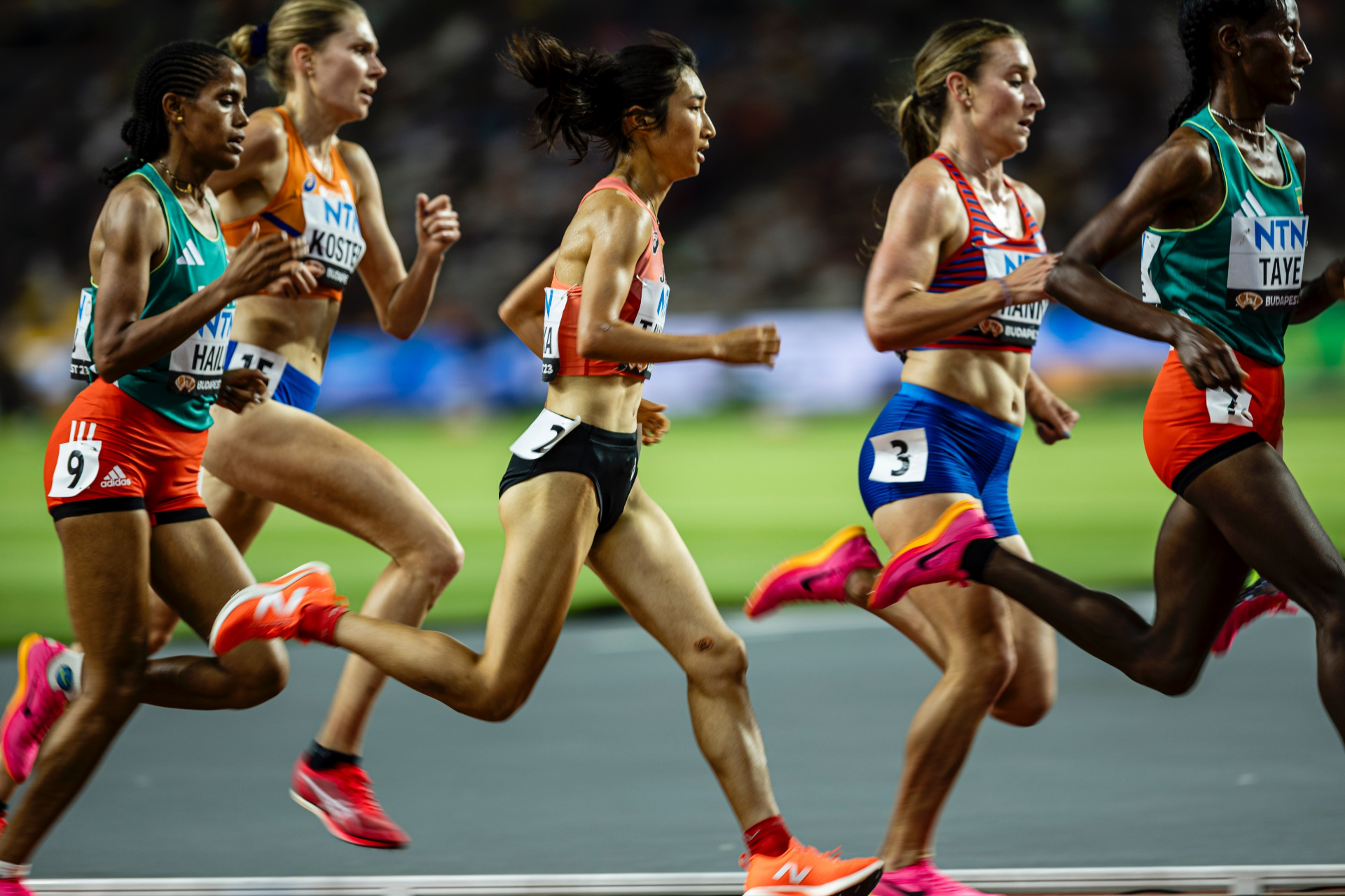2023年布达佩斯世锦赛,日本选手田中希实在女子5000米预赛中跑出14