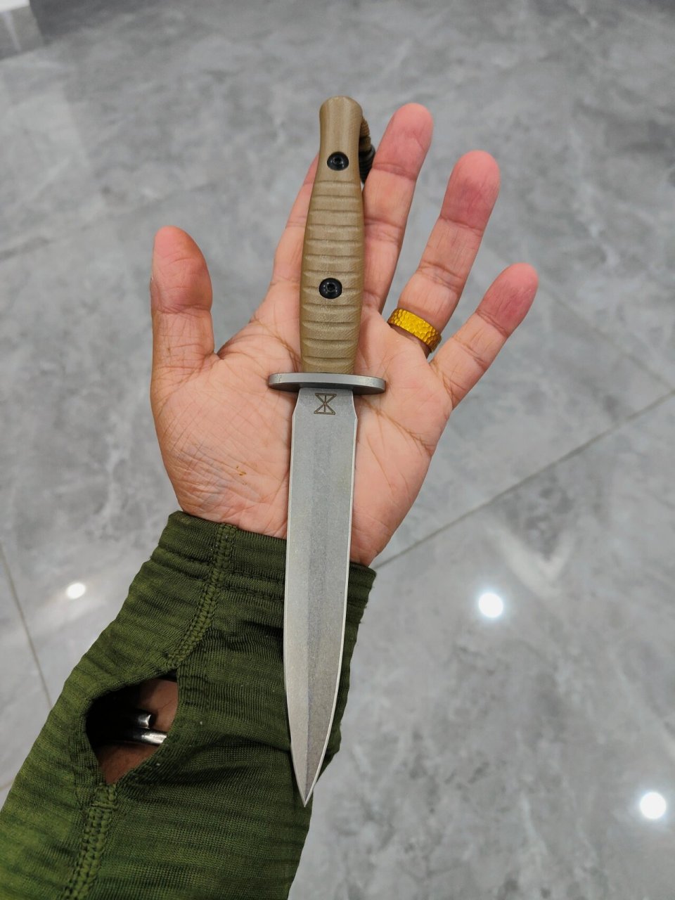 国产战术格斗刀轻量化天花板 97五彩流氓收官之作守护者双刃战术