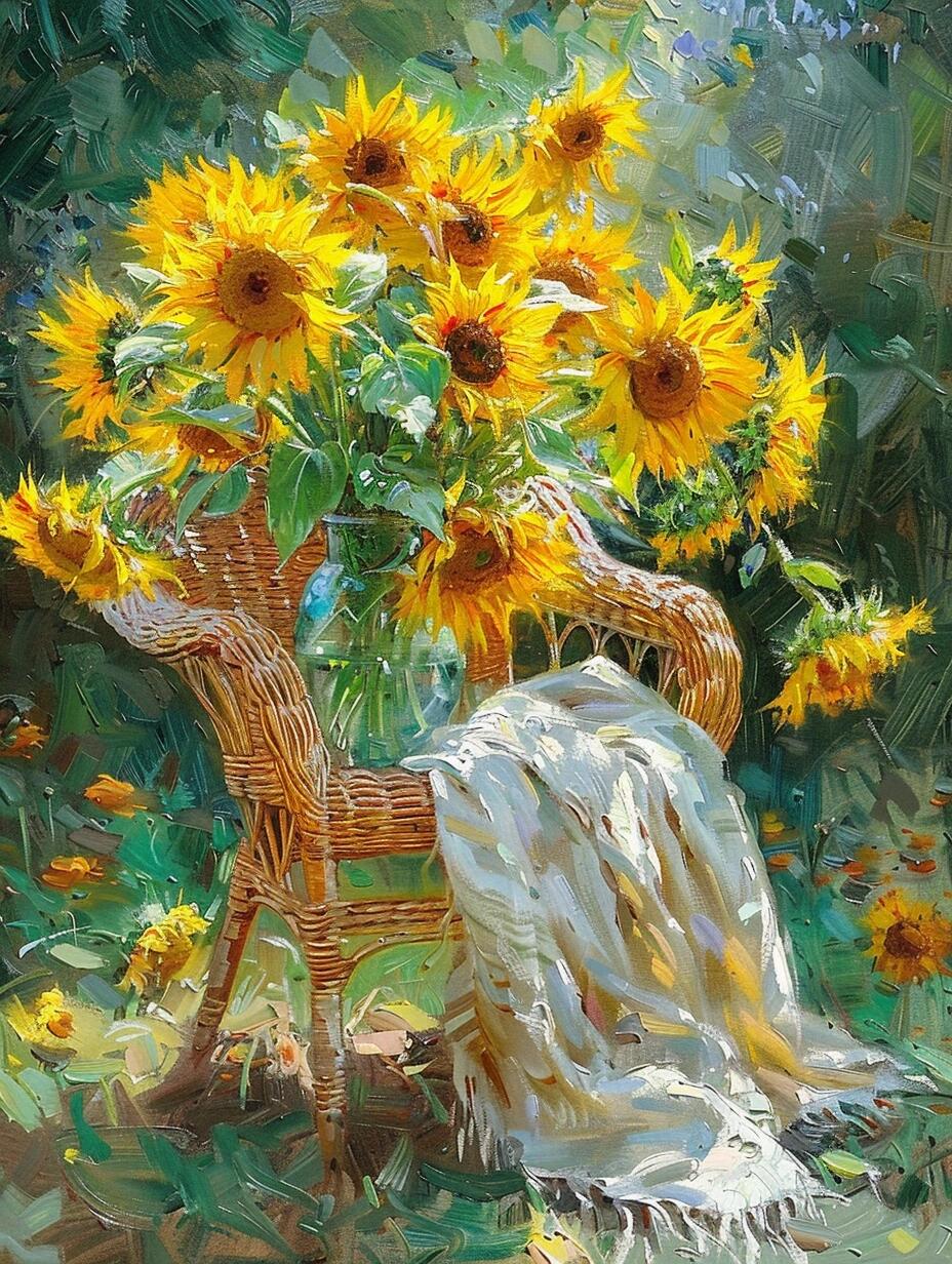 ai油画|阳光·向日葵