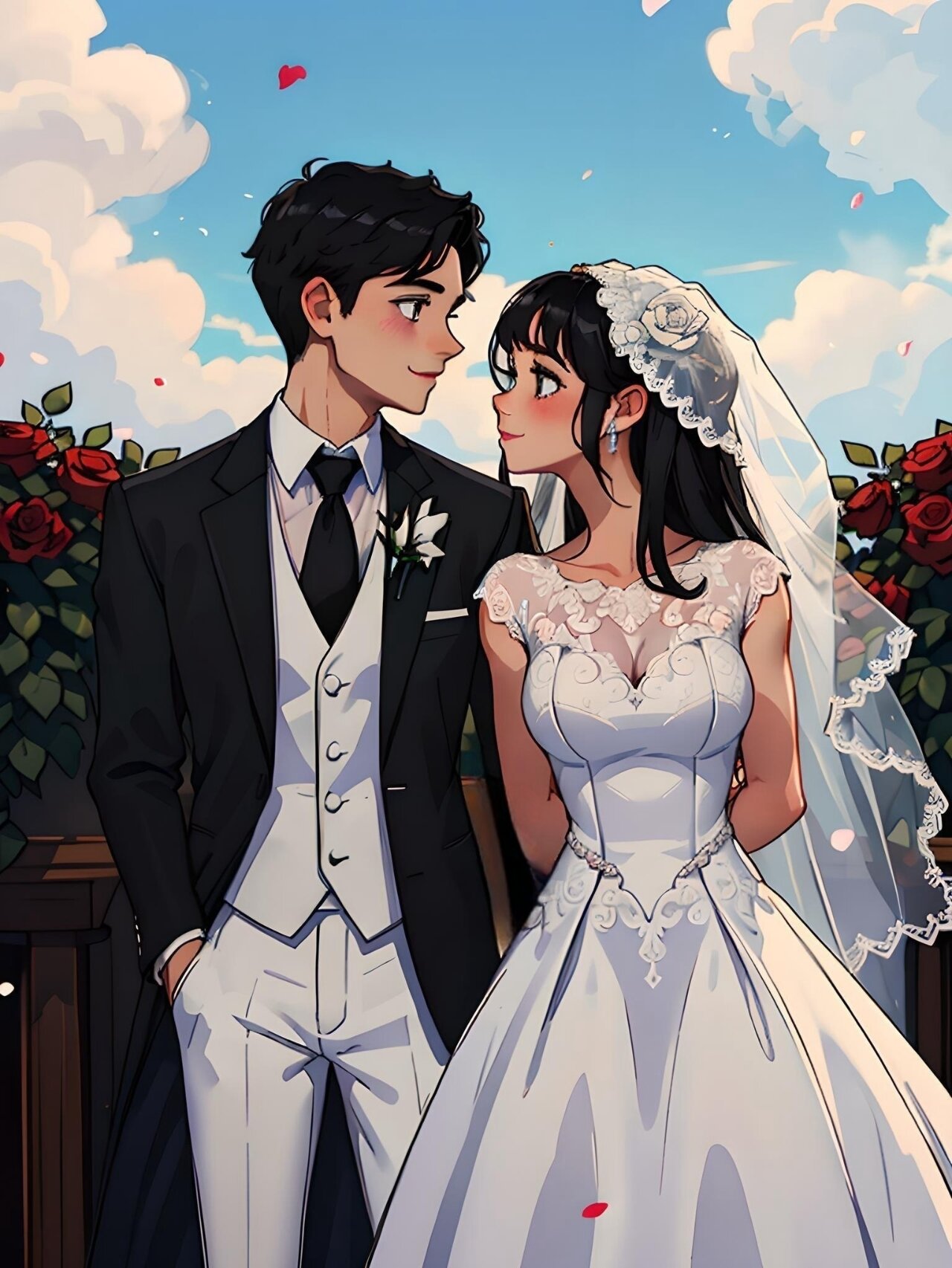 动漫壁纸:二次元世界的结婚照