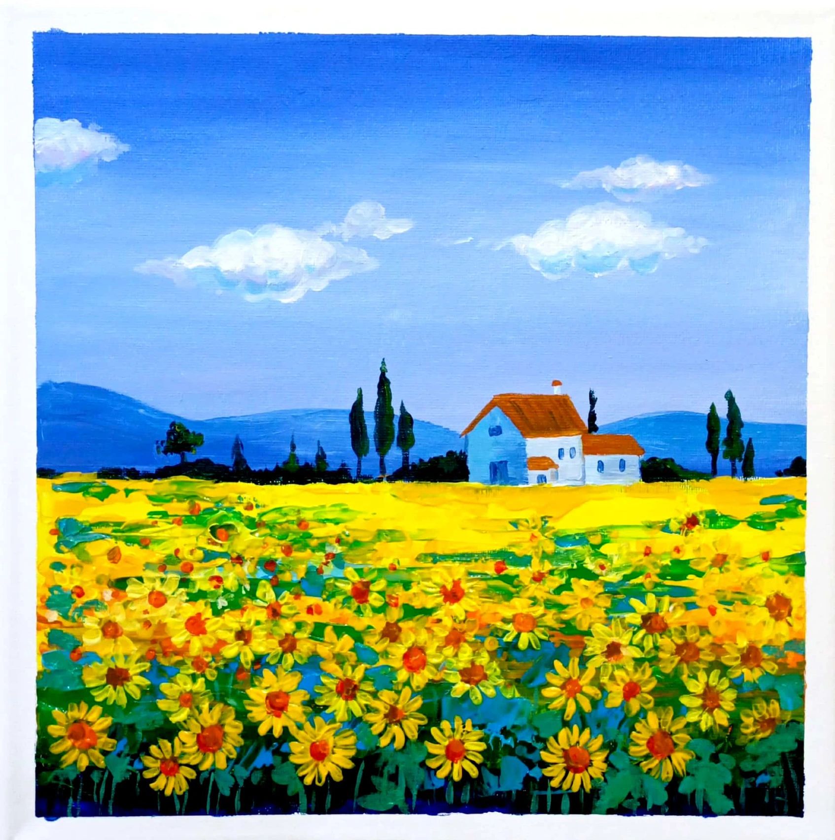 创意美术——水粉风景