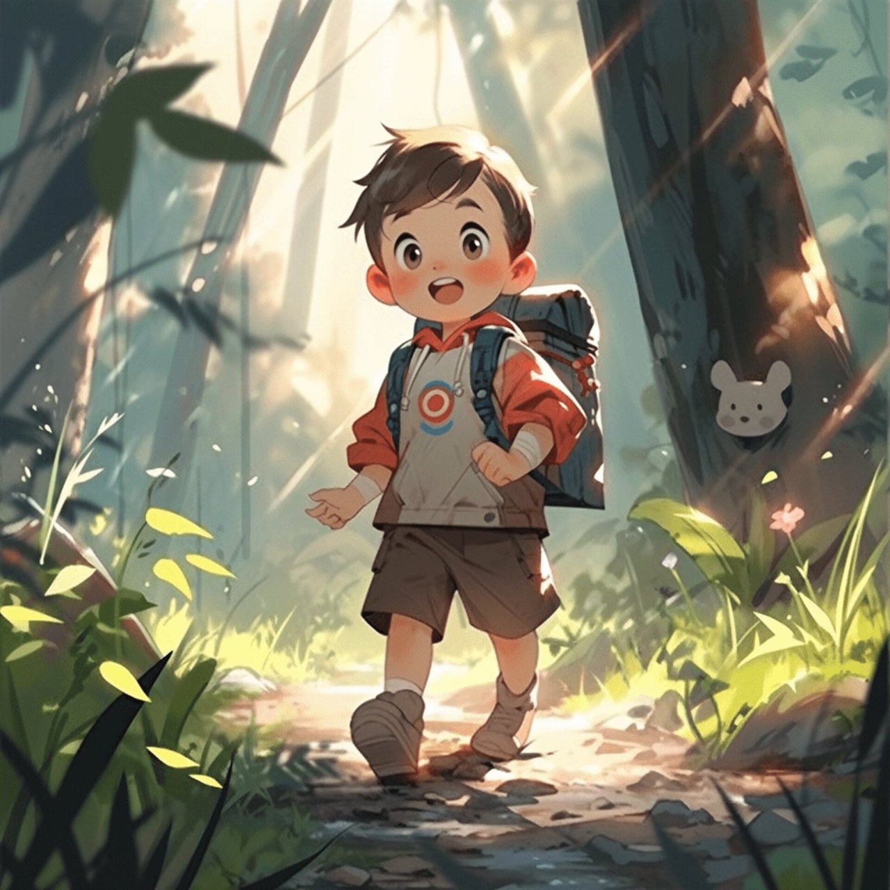 男生头像 | 背着书包去上学