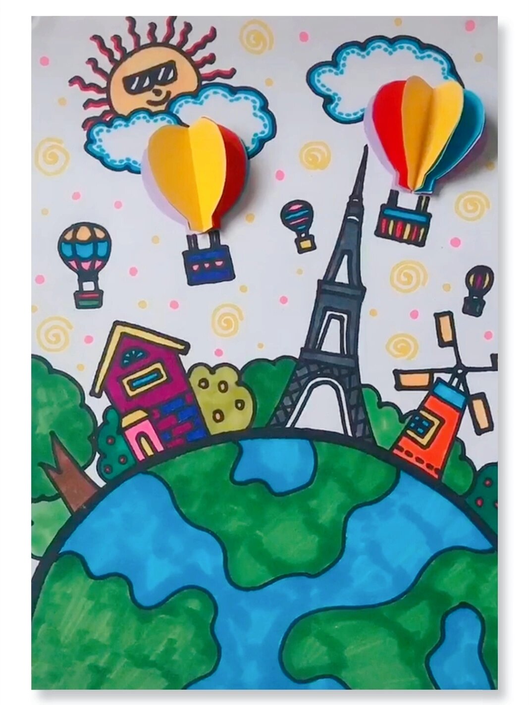 创意美术《地球家园》