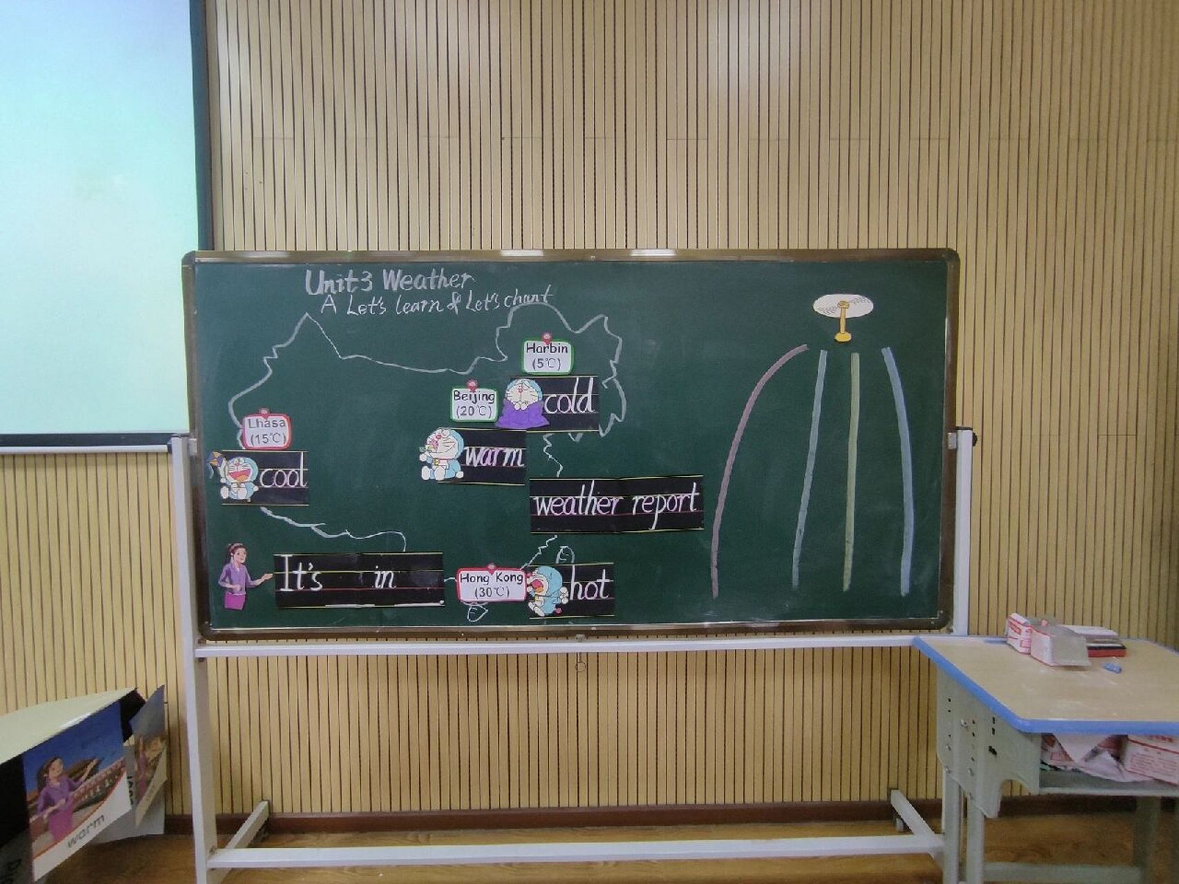 unit3 weather板书设计 yeah!终于结束了!