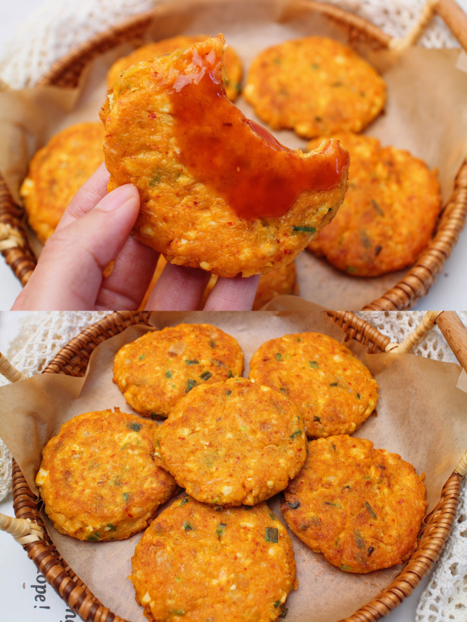 97今天做了超级好吃的泡菜豆腐饼,煎的时候就把我香到了,做法简单