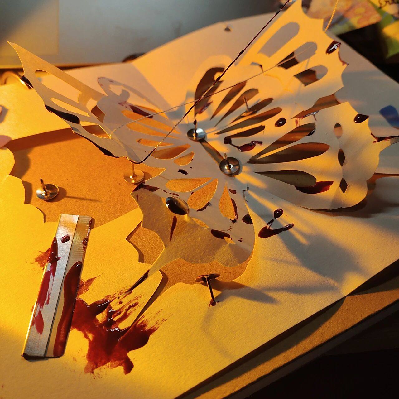 立体构成作业(原创) "永生" 灵感,提线木偶