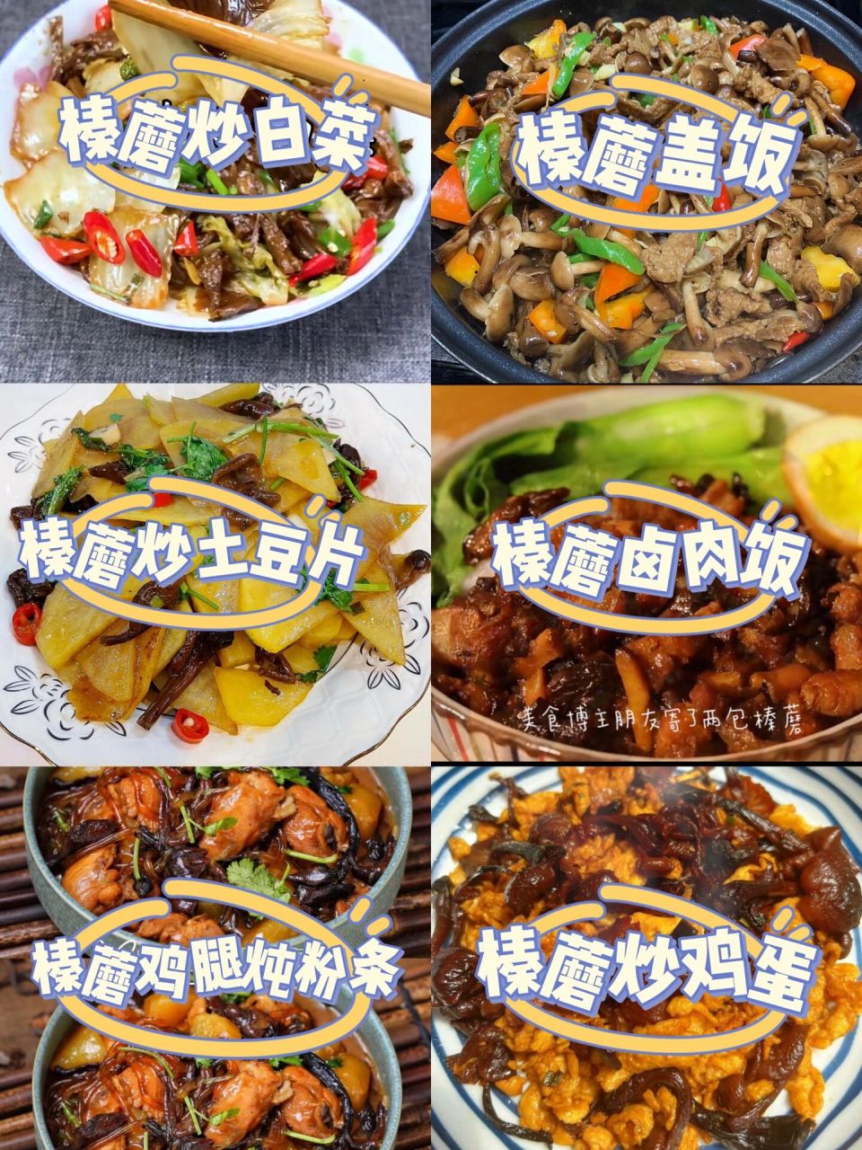 榛蘑的6种家常做法09 1.榛蘑炒白菜 2.榛蘑盖浇饭 3.
