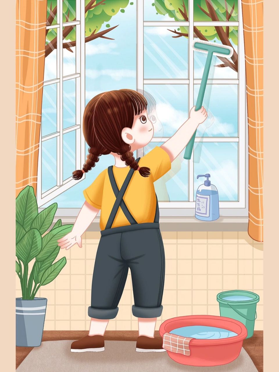 插画|家务活是最不出活的活儿 家务活是最不出活的活儿,每天干,家里啥