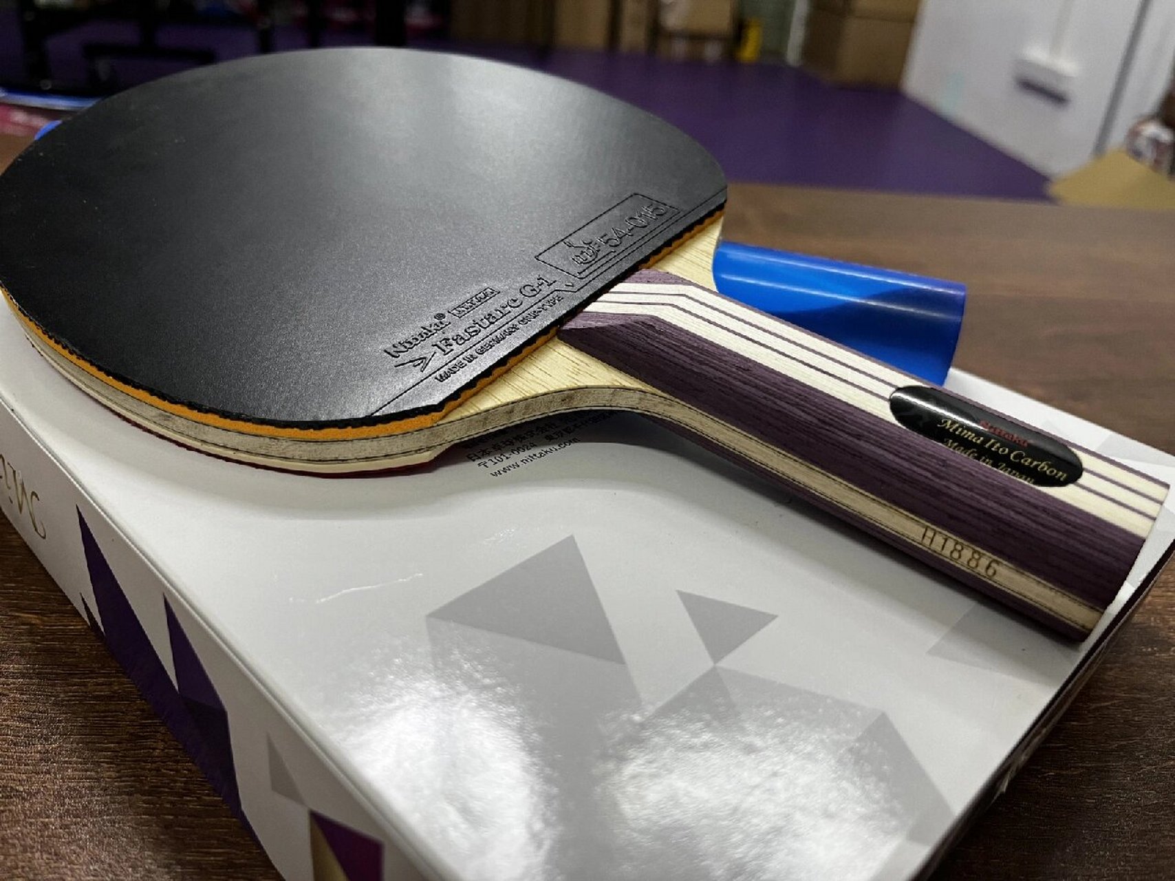 伊藤美诚限量正手g1反手生胶sp,猛!