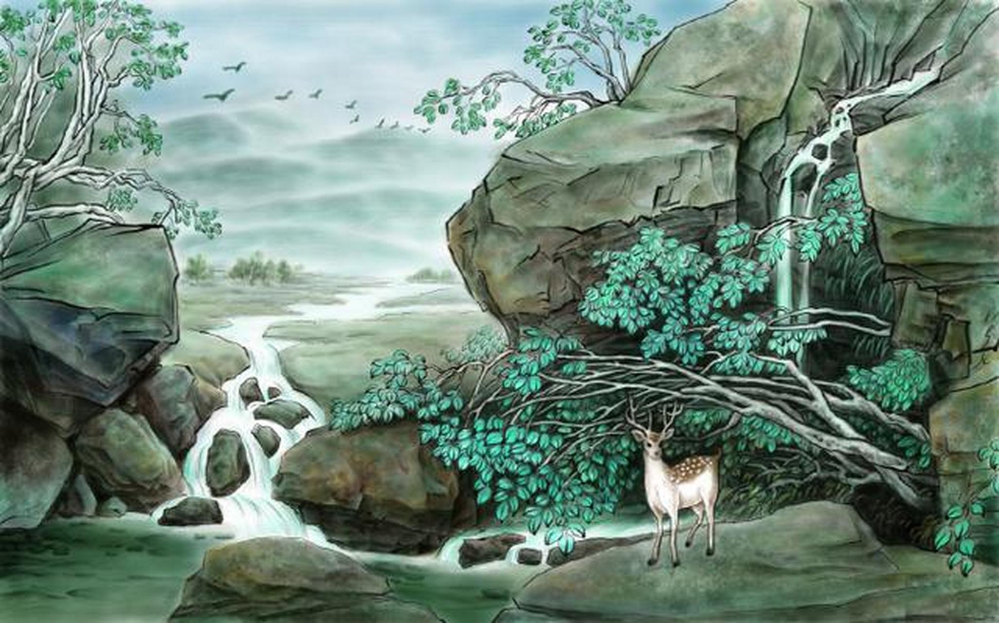 那知石上喧,却忆山中静.诗词