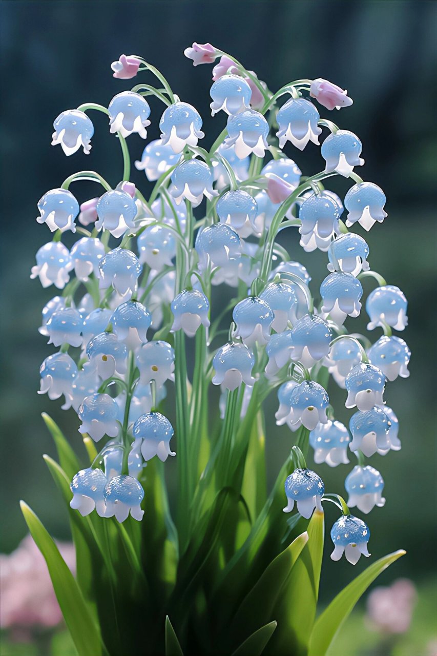 精灵一样的铃兰花 铃兰花,它的花语是:"百转千回,只为与你相遇".