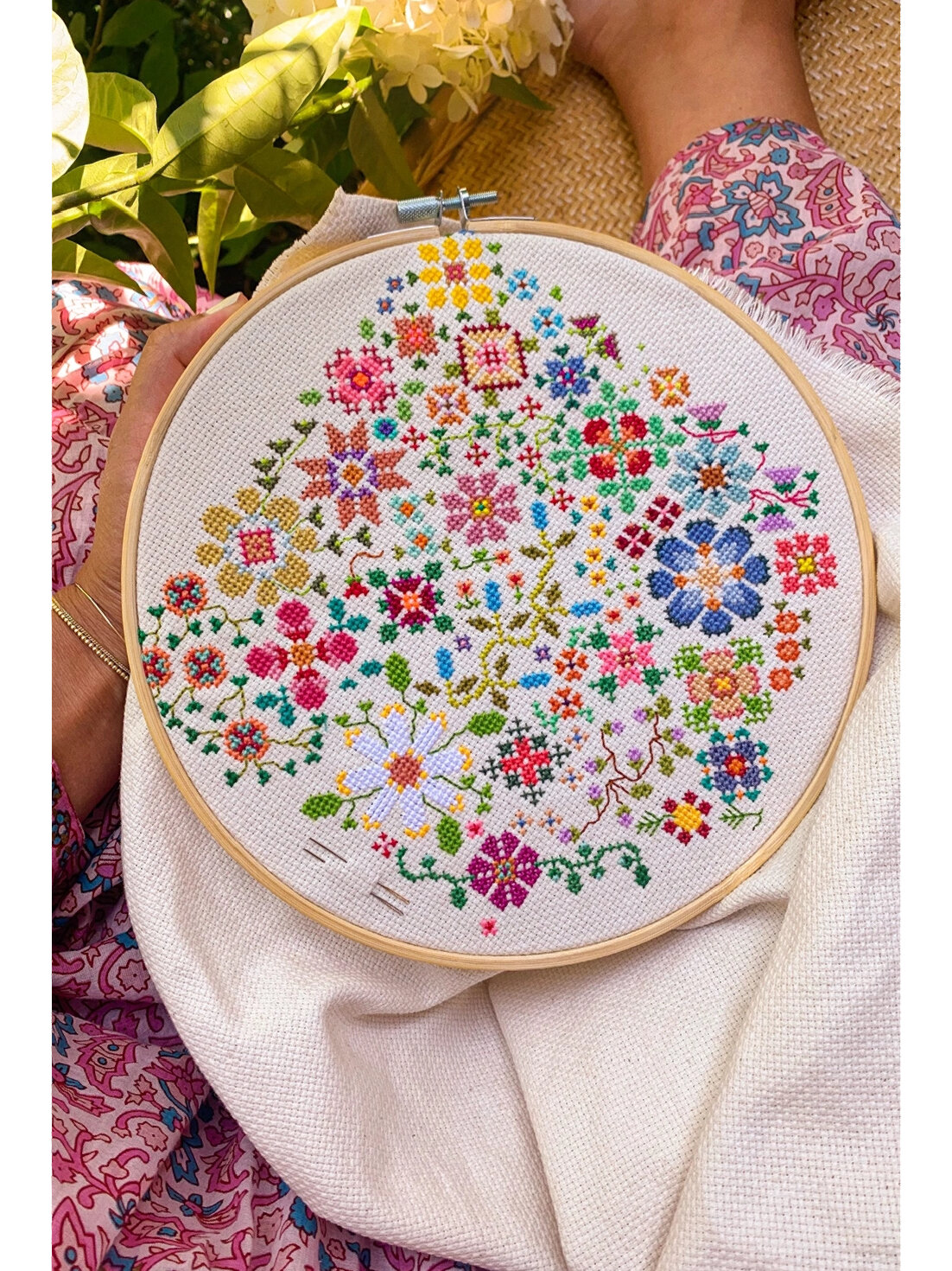 十字绣图纸分享394 大工程花花