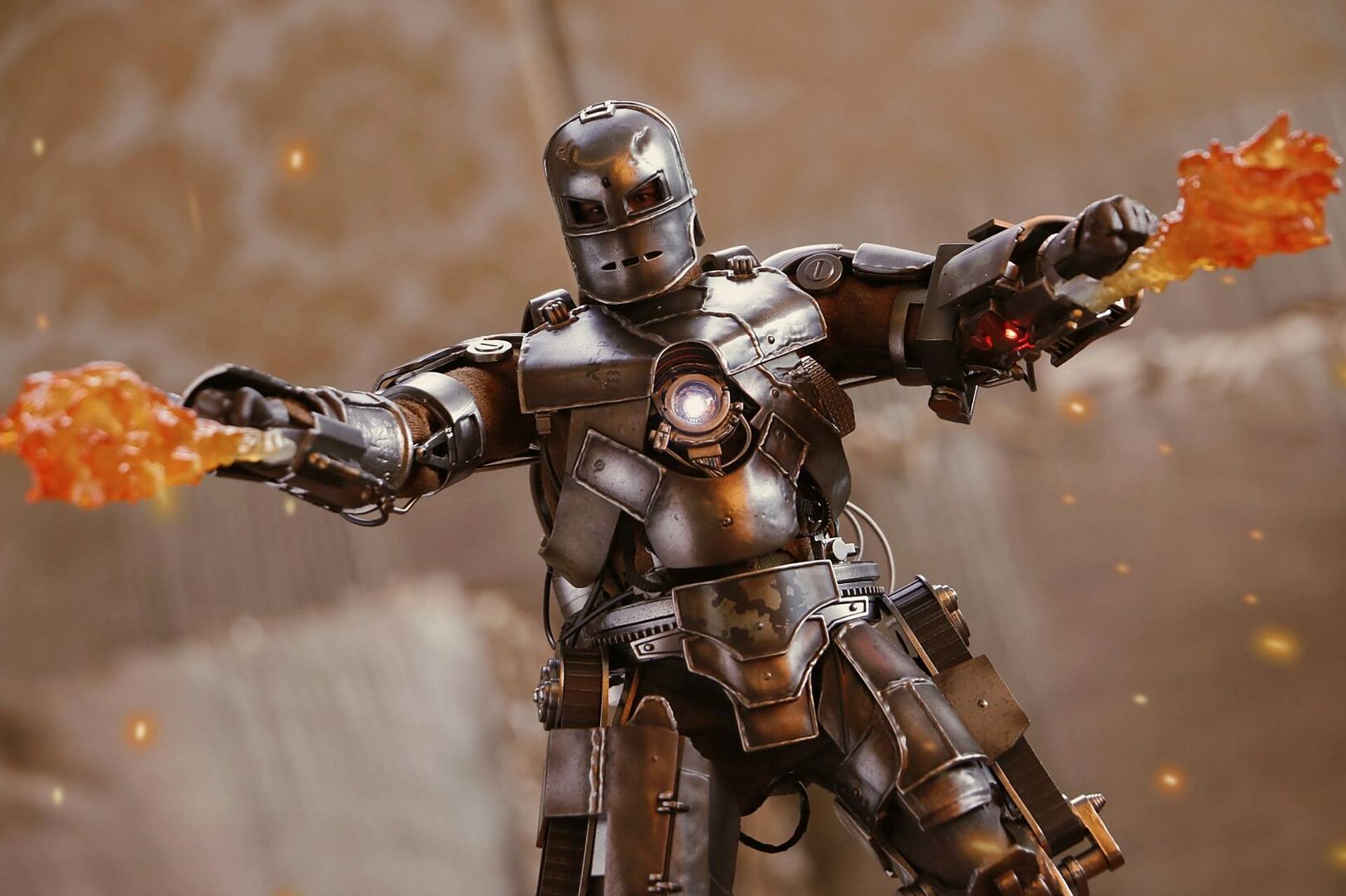 hottoys 钢铁侠 ironman mk1 合金 mark1 合金7子最后一只 圆梦了