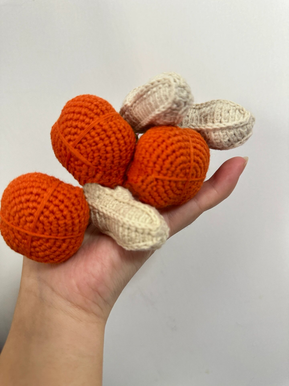 钩针编织|柿子花生(好事发生)附图解 线材:4股棉 钩针:5#可钩# 线材