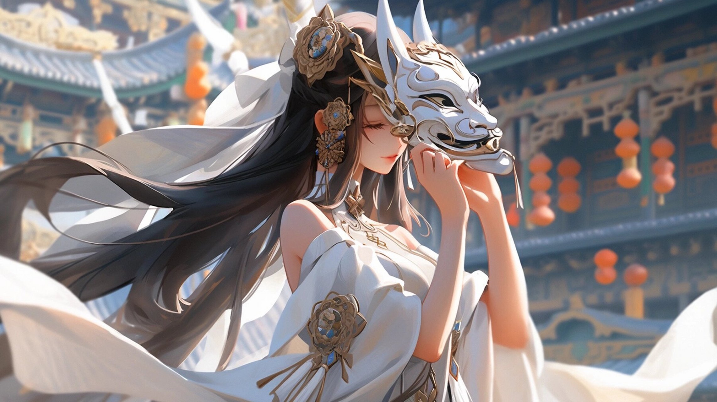 【aigc】面具之下是更美的面具古风情侣头像 