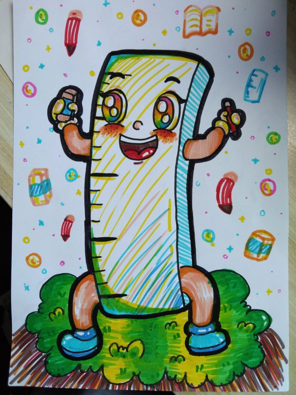学前教育技能高考简笔画《尺子》