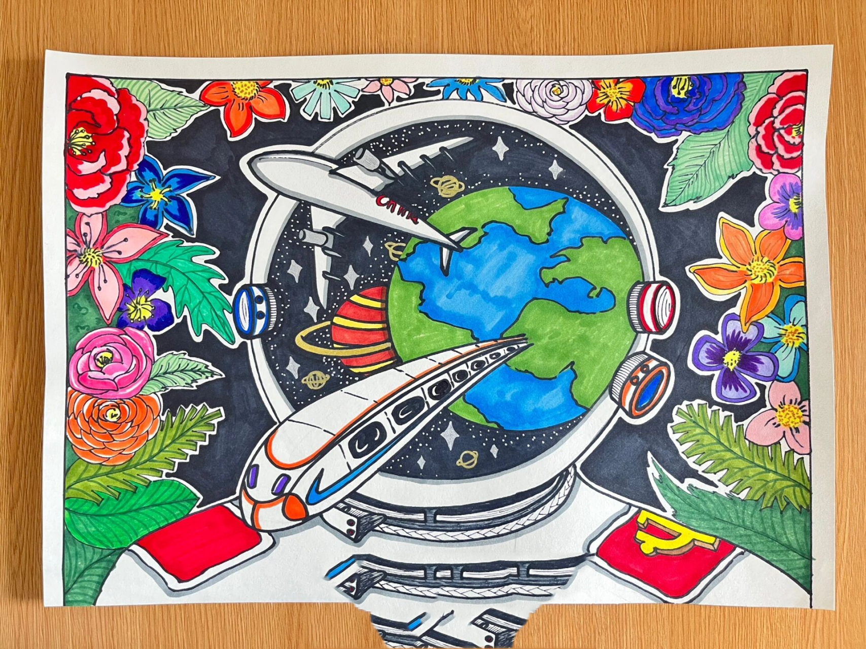 成长·守护·筑梦 主题绘画