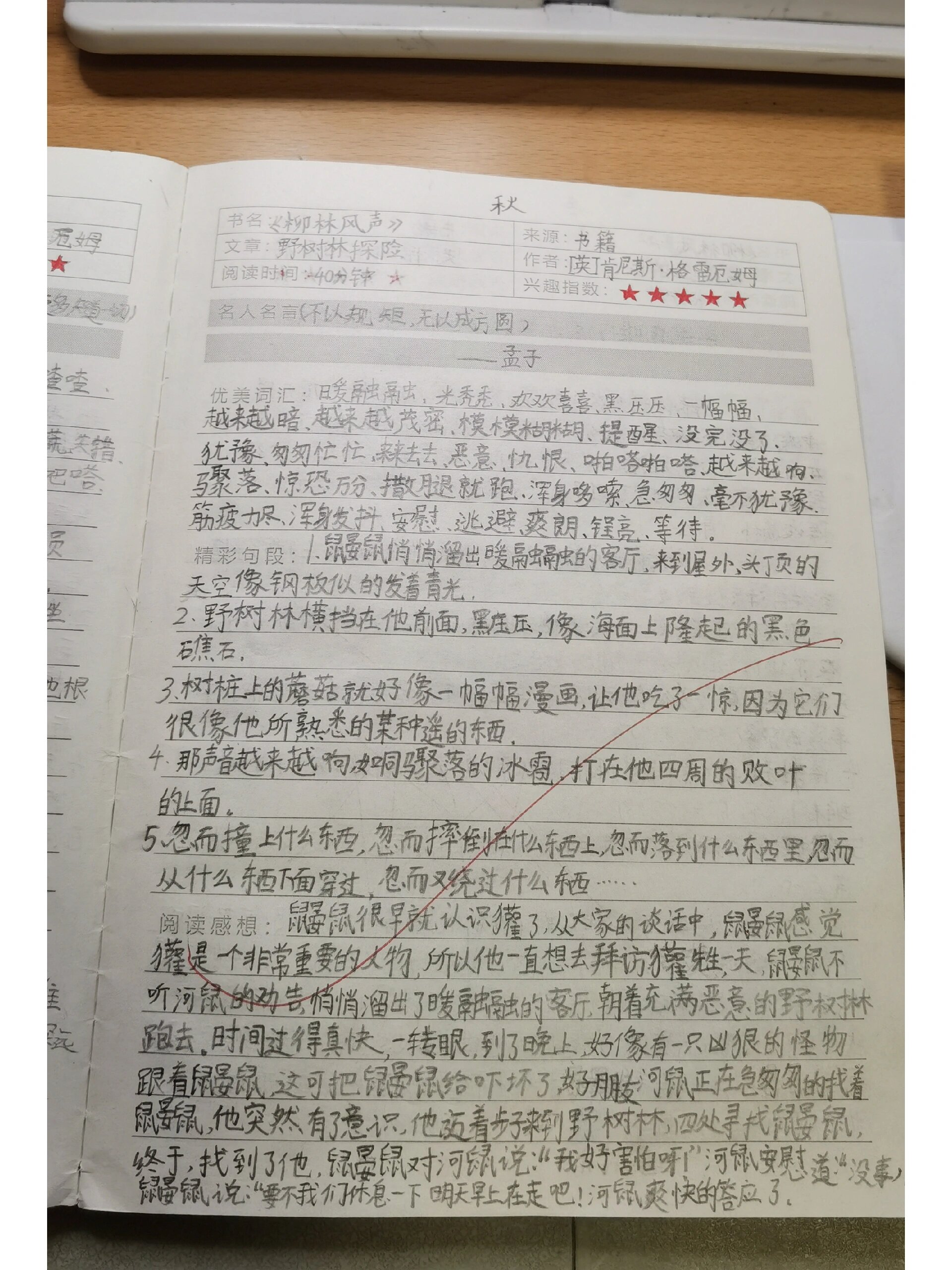 《柳林风声》美词 美句 读后感