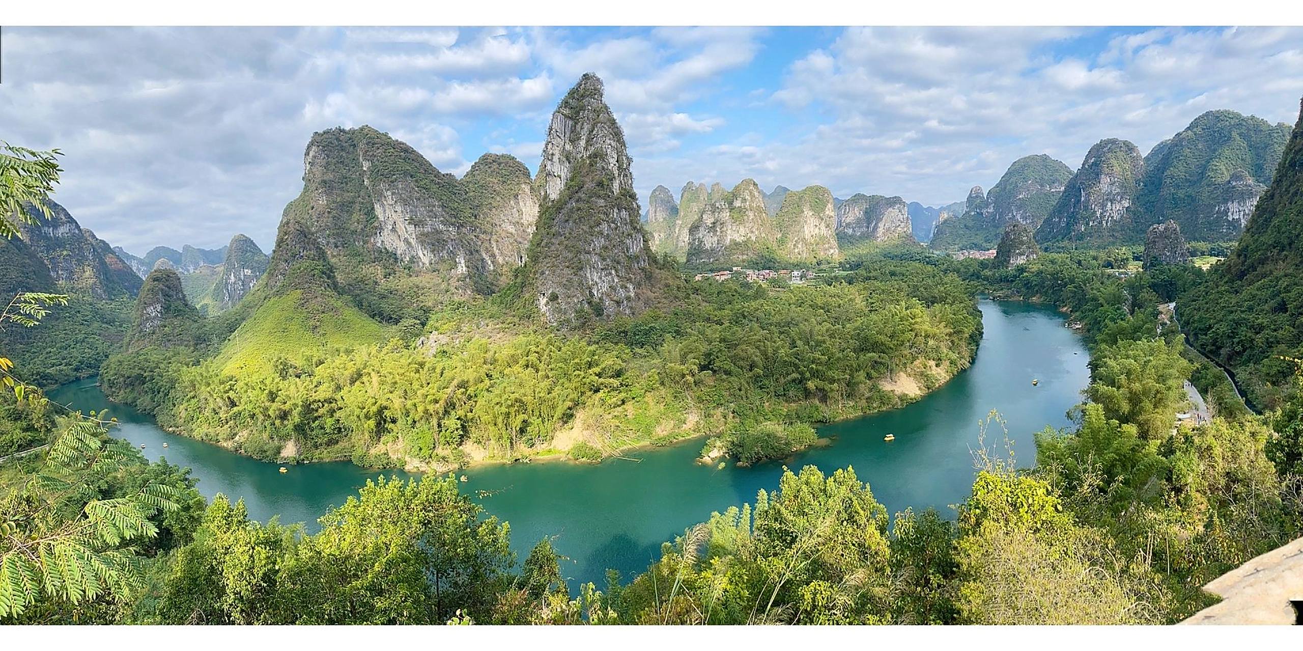 金城江景点打卡 这种天最适合去龙江第一湾烧烤96