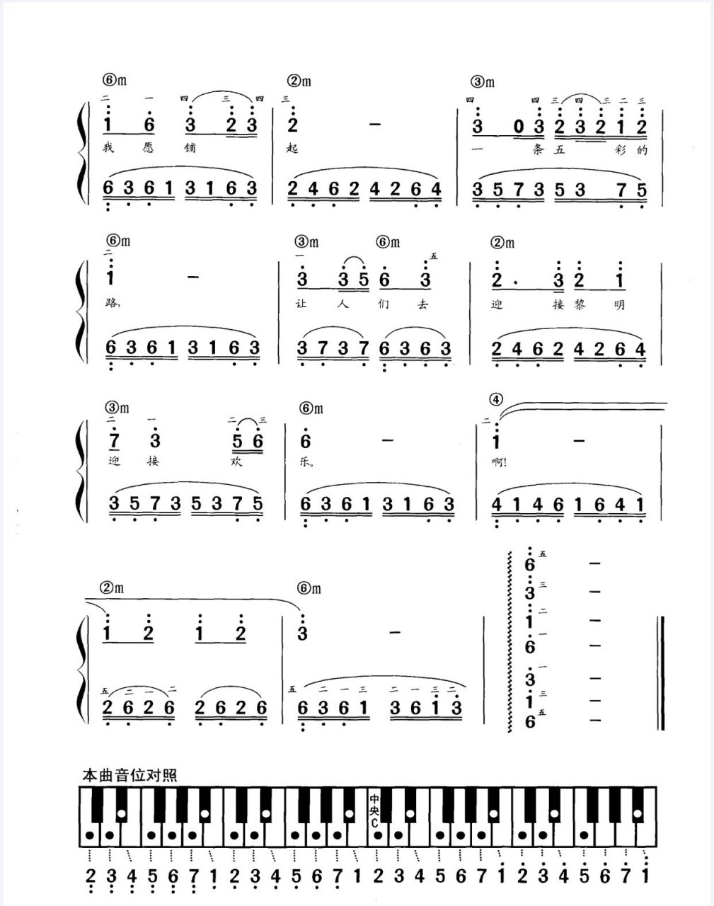 钢琴简谱《雨花石》