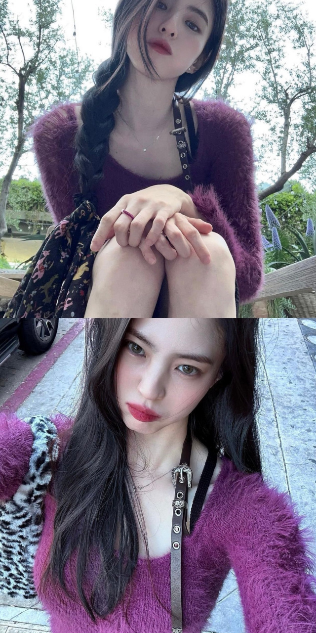 韩素希紫色毛衫# 有必要更新一下韩素希头像了 93