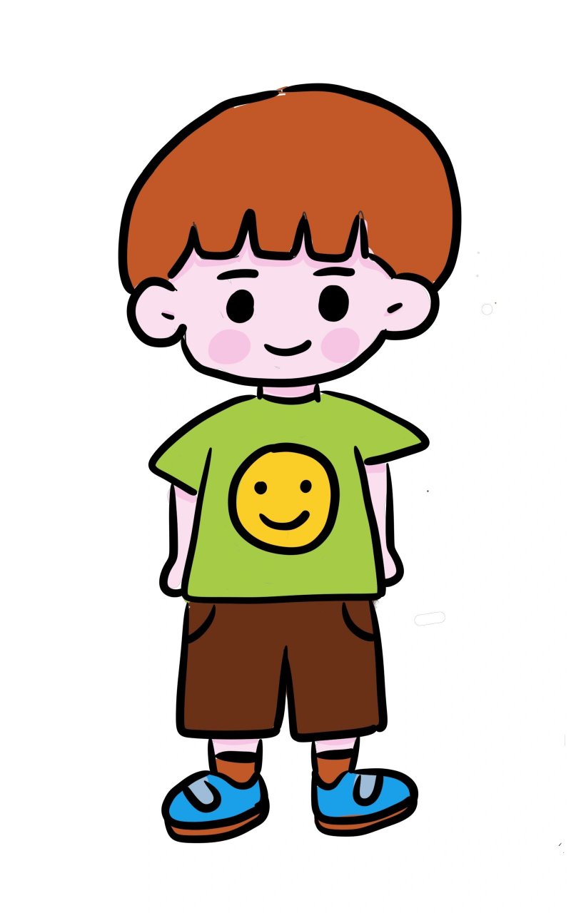 小男孩简笔画(116/300) 97『记录每日小美好』 今天中秋节 跟姐姐一