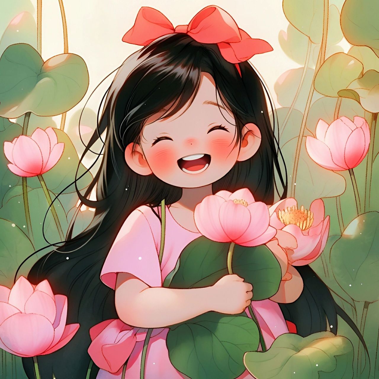 头像||好运莲莲女生头像 生活甜甜,好运莲莲