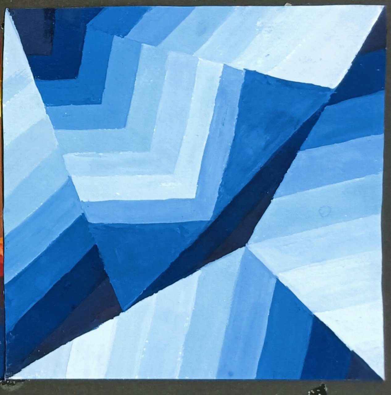 被老师评为高分的色构作业明度推移 上上周布置的明度推移,这三张都是