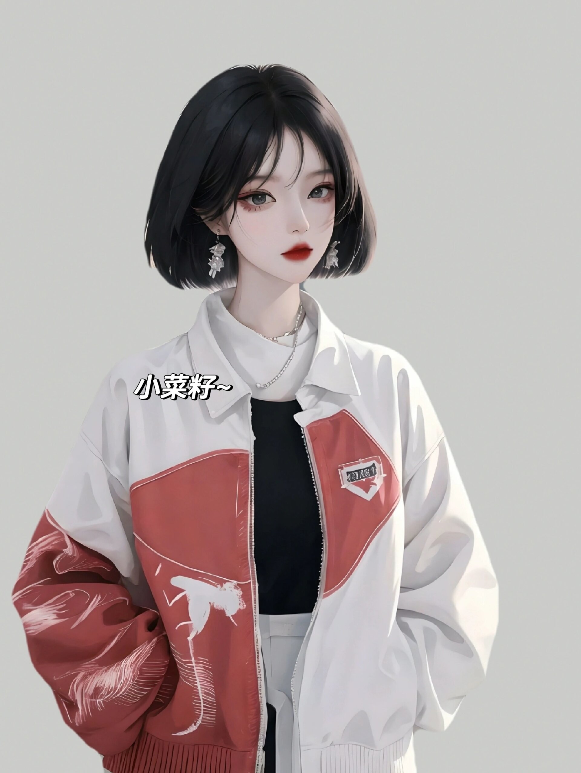 头像壁纸潮图|短发女孩秋季外套穿搭