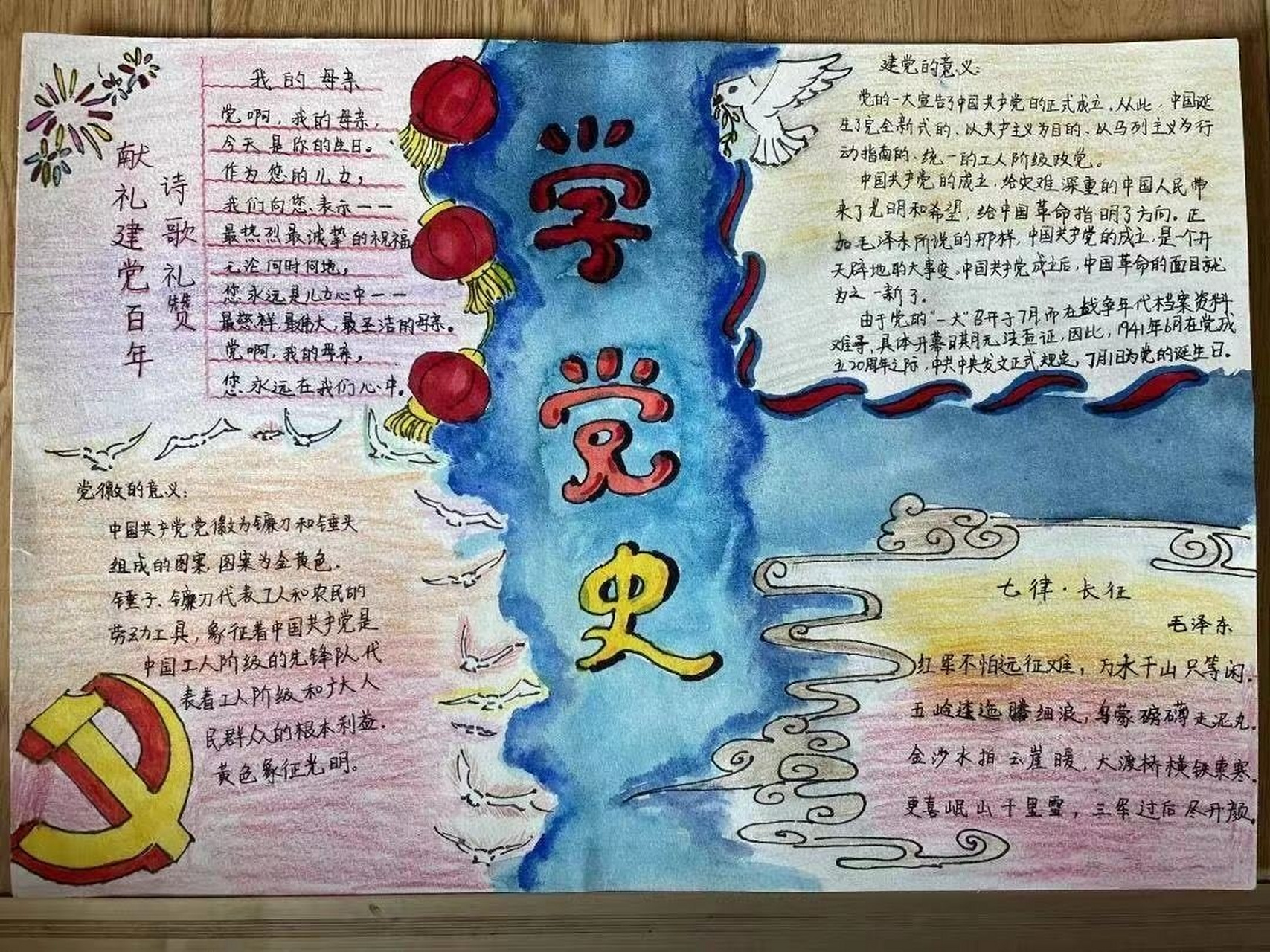学党史手抄报 建党100周年手抄报