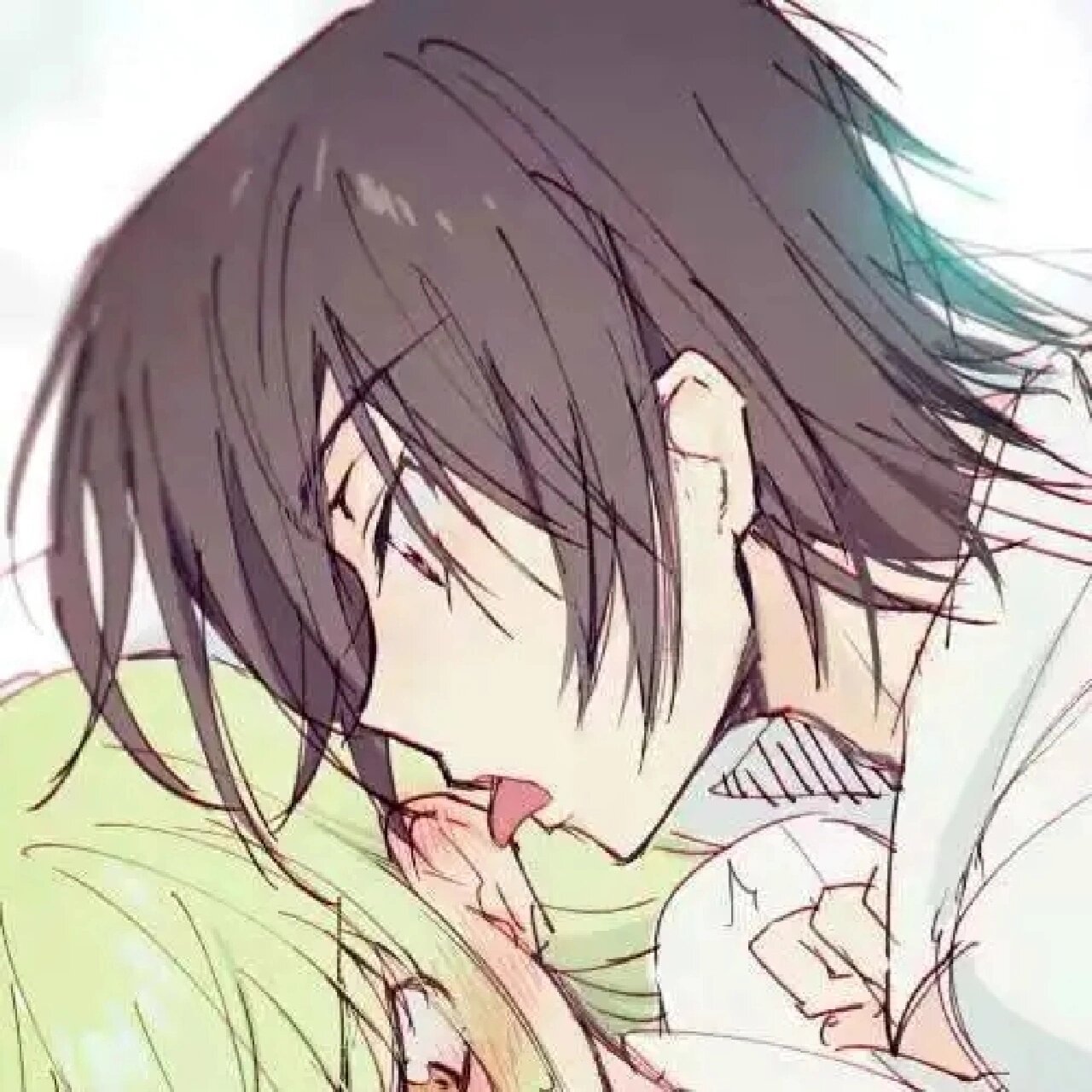 又甜又污情侣头像 亲密情头,满足占有欲