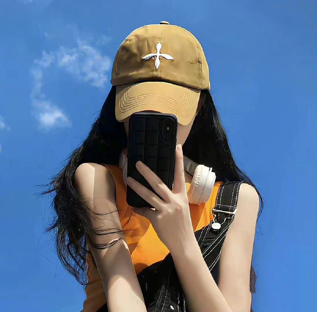 个人觉得非常好看的女生手机挡脸头像② #真人女生头像# #优质女生