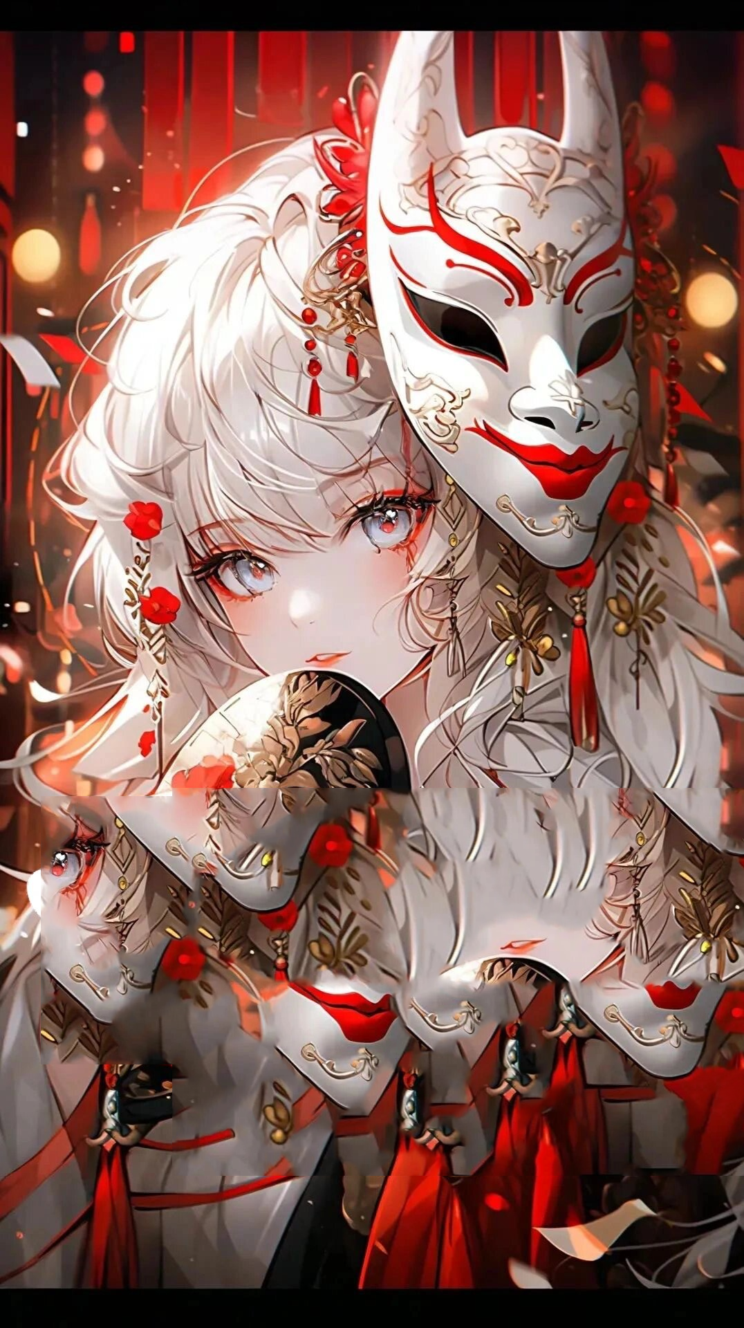 精美插画女生高清壁纸|暗丧系鬼面篇