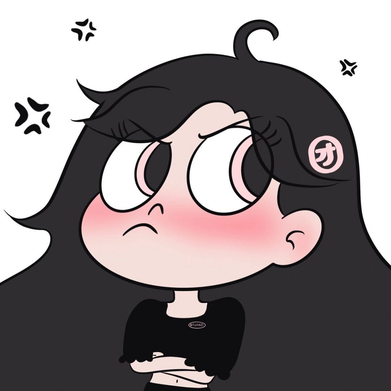 气鼓鼓 #卡通头像# #手绘头像# #星蝶公主# #头像分享# #女生头像