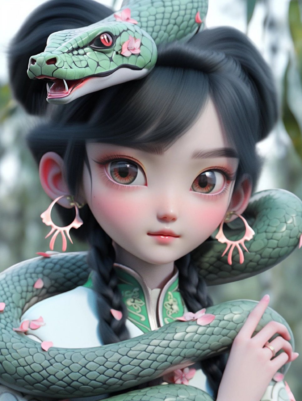 美到上头的青蛇头像,个性头像必须收藏