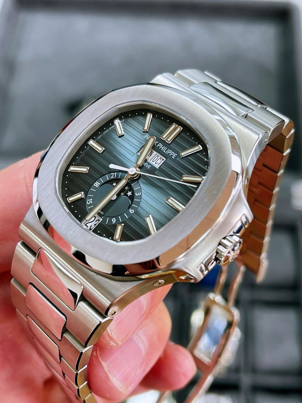 百达翡丽运动优雅系列5726/1a-014超火鹦鹉螺 三大钢王之一 40.