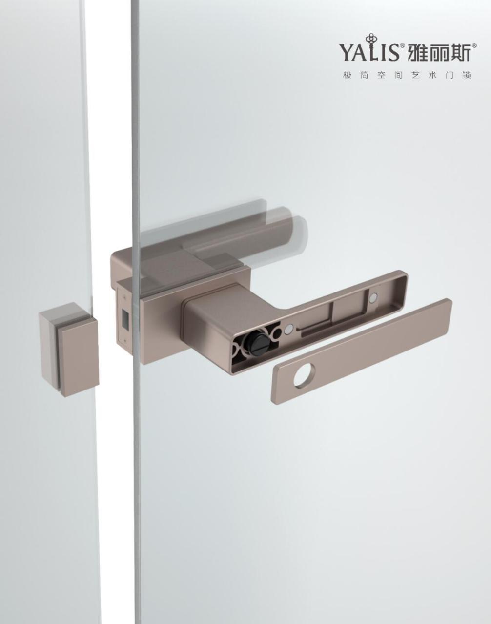 这款雅丽斯无框玻璃门锁,将为您的家增添一份高雅与品质.