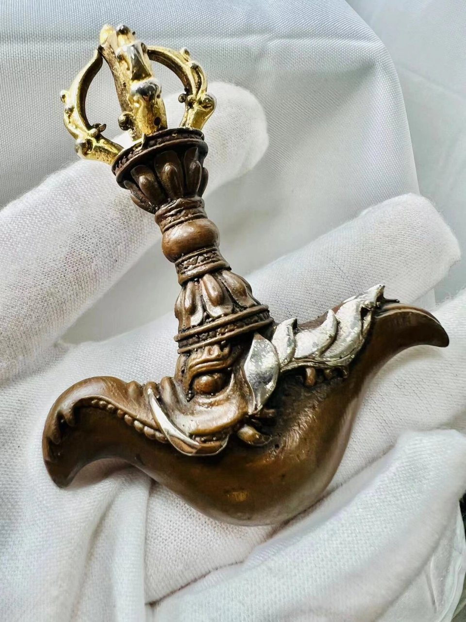 传世西藏法器 降魔杵 修行的伙伴快来看啦 琉金工艺真金真银 传世西藏