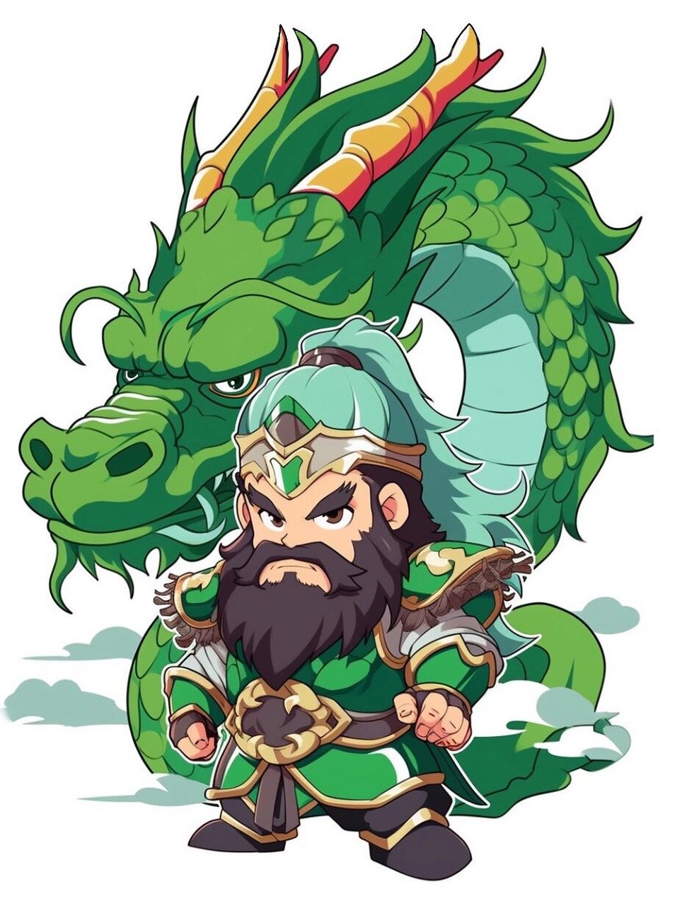 q版漫画-三国关羽 9215商用9215盗用 s商用请私信授权 y原图