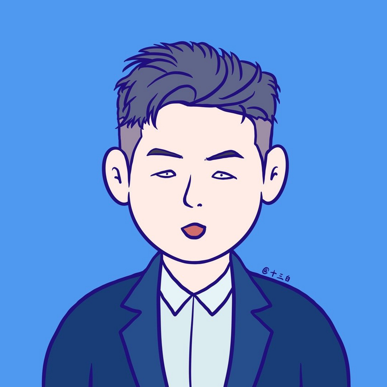 快乐大本营 快乐家族 五人证件照插画版头像 何炅 谢娜 李维嘉 吴昕