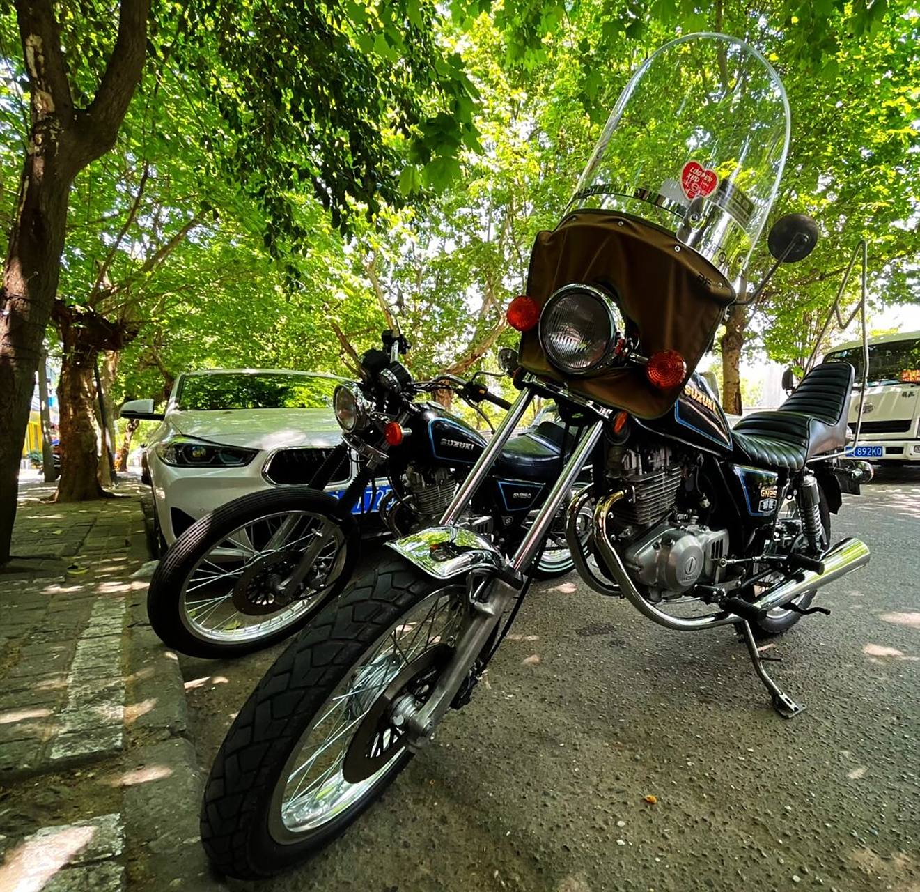 今日出行suzuki-gn250 美好的事物需要安静欣赏 初夏的阳光格外温柔