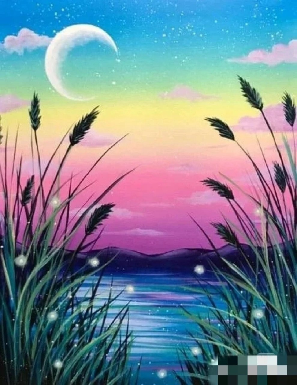 风景水粉画 风景画收集集合  适合二年级以上绘画