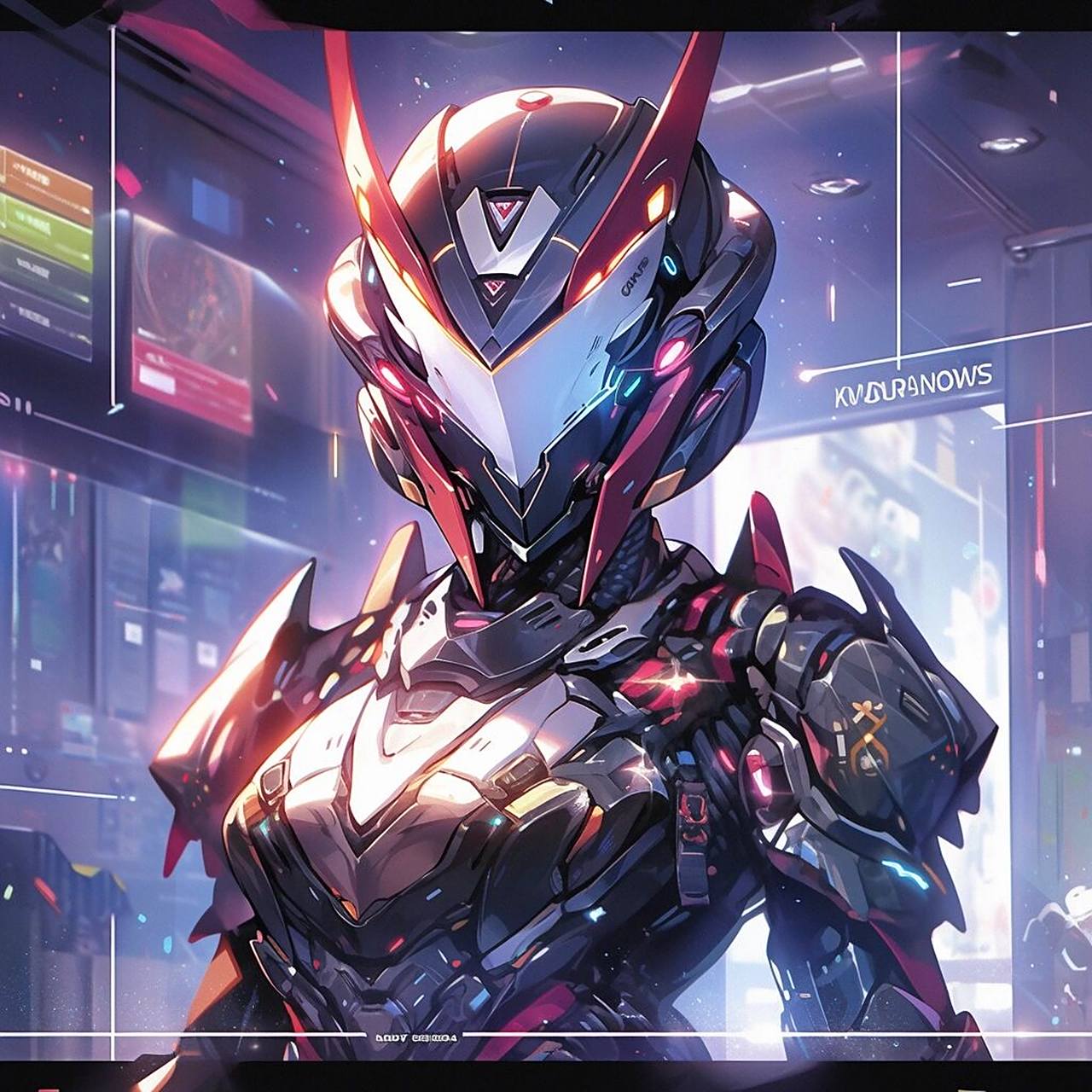 二次元女孩头像未来科技