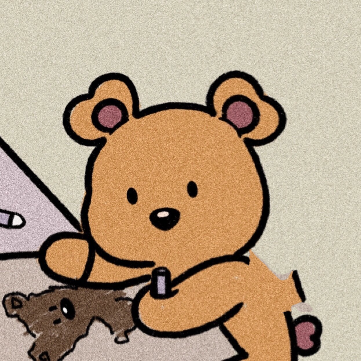 12.8|憨豆熊简笔画头像|情头无水印