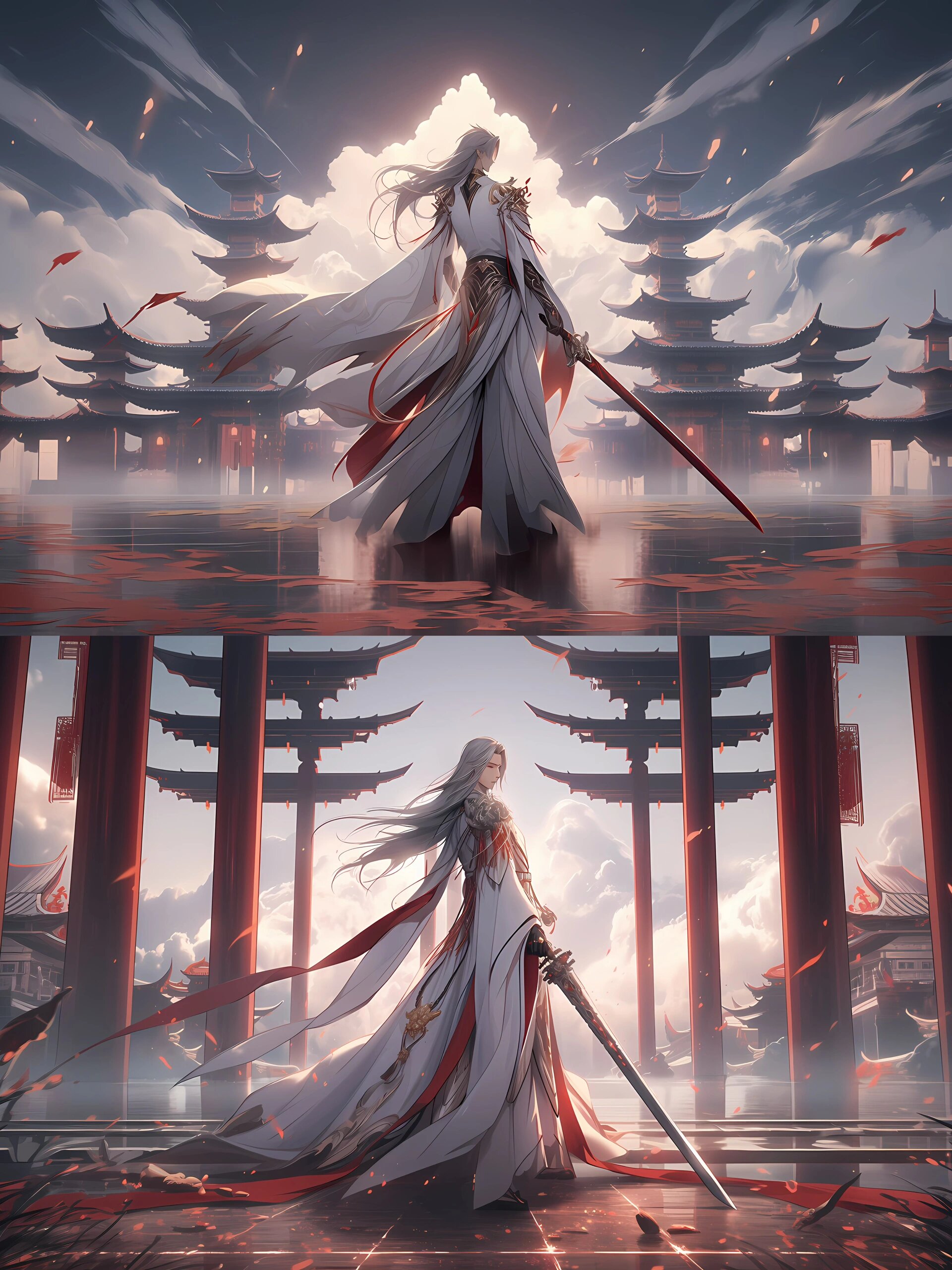 midjourney|王者荣耀李白凤求凰桌面壁纸