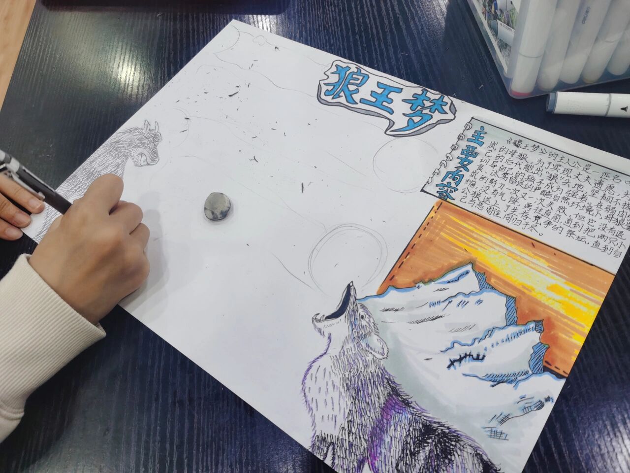 《狼王梦》手抄报